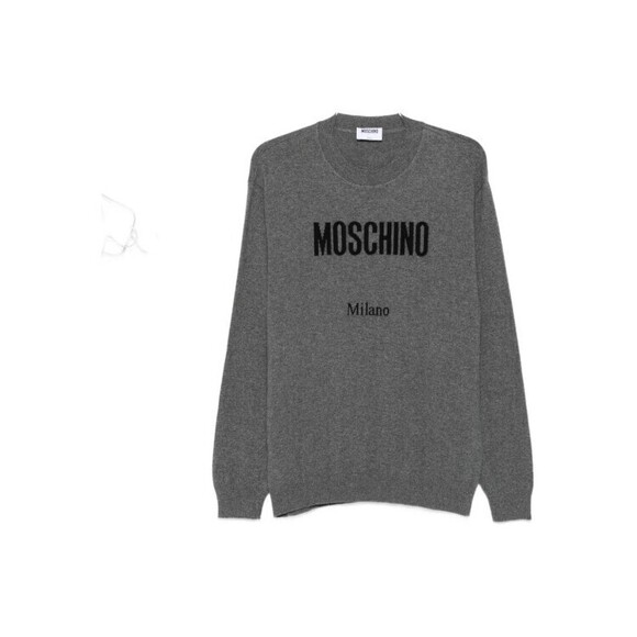 Moschino Logo Print Grey Sweatshirt - NWT